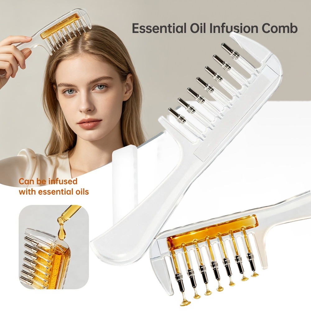 Root Stimulator Liquid - Przenośny Przezroczysty Grzebień do Włosów z