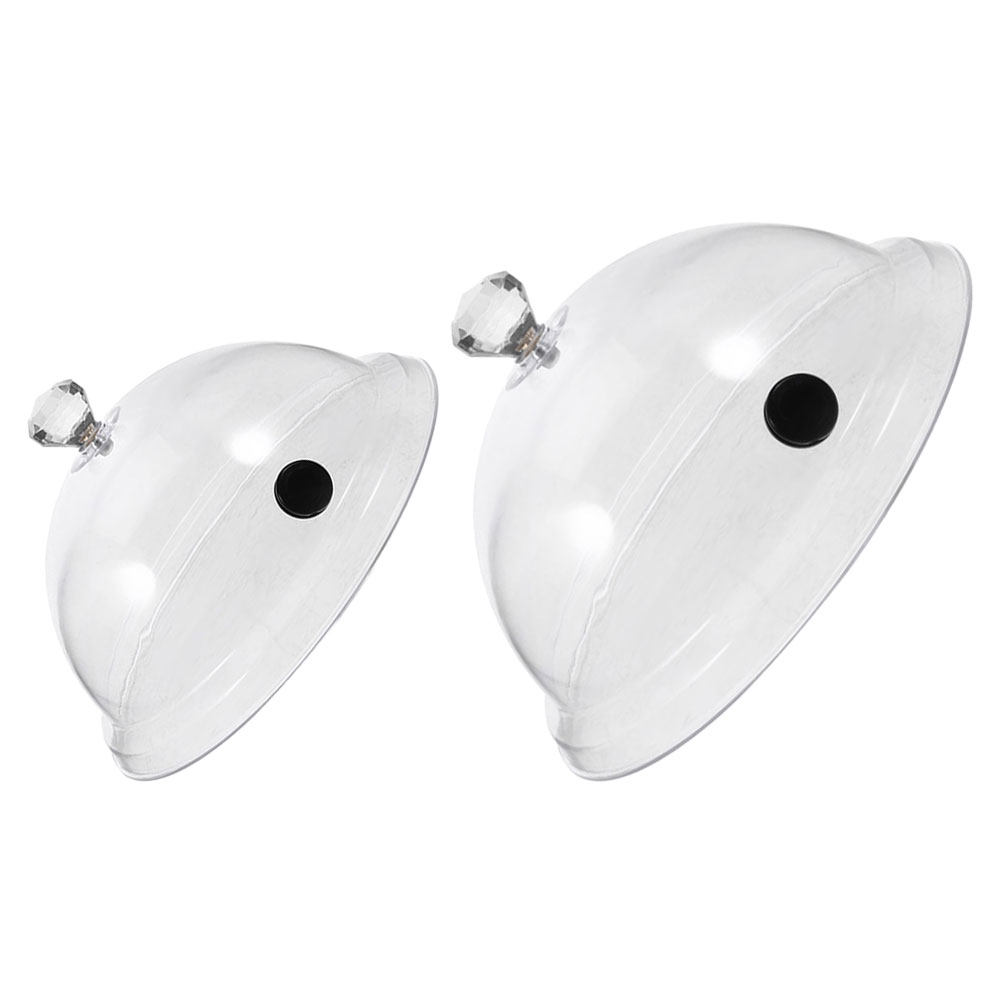 Plastic Dome Clear - 2 sztuki – przezroczyste, akrylowe pokrywy